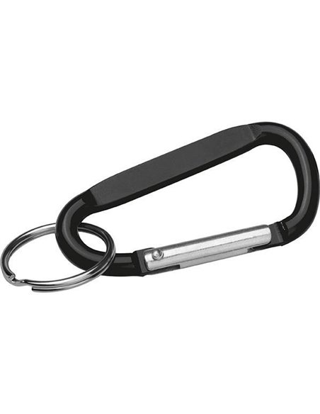 Κρεμαστό μπρελόκ με καραμπίνερ μαύρο 6x3x0,5εκ.