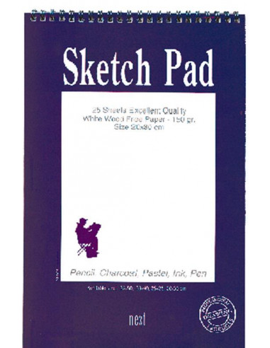 Next sketch pad μπλοκ σχεδίου 35x50εκ.,25φ. 160γρ.