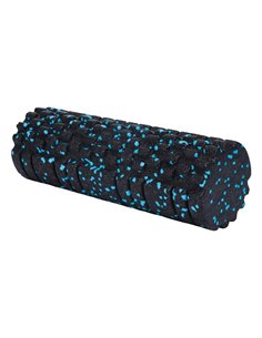 Foam roller γυμναστικής μαύρο γαλάζιο Υ33xØ14εκ.