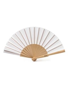 Βεντάλια από ξύλο και ύφασμα RPET, Y23x42,5x3εκ.