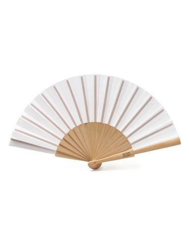 Βεντάλια από ξύλο και ύφασμα RPET, Y23x42,5x3εκ.