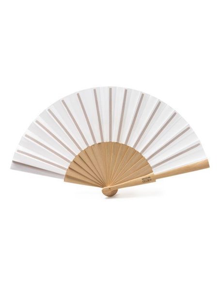 Βεντάλια από ξύλο και ύφασμα RPET, Y23x42,5x3εκ.