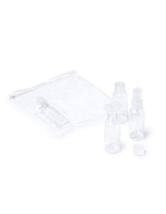 Σετ μπουκάλια ταξιδίου σε τσαντάκι από PVC 19x19εκ.