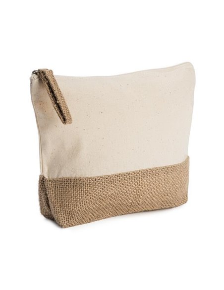 Τσαντάκι - νεσεσέρ από βαμβάκι και γιούτα Υ16x22x5εκ.
