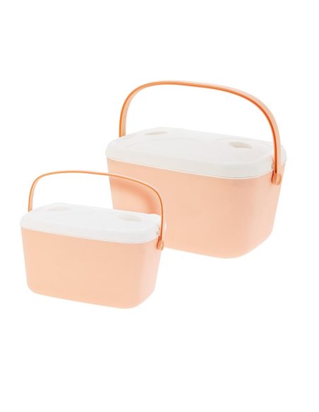 Σετ 2  ισοθερμικών φορητών ψυγείων 30 και15lit. ροζ