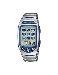 Casio ρολόι Ε-databanκ ασημί με μπλε