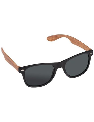 Γυαλιά ηλίου με πλαινά σε όψη ξύλου