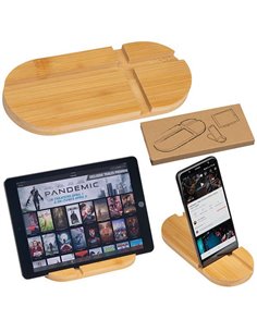 Βάση στήριξης κινητού και τάμπλετ από μπαμπού 17x7,3x1,2εκ.