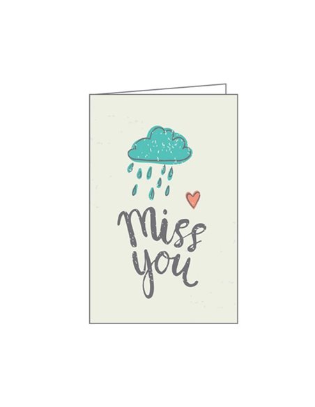 Ευχετήρια κάρτα μου λείπεις 12x17εκ.