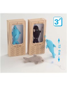 Μπρελόκ για κινητό δελφινάκι 2 σχέδια 7,5-8εκ.