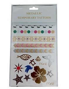 Μεταλλικά τατουάζ "λουλούδι" 20x15εκ.