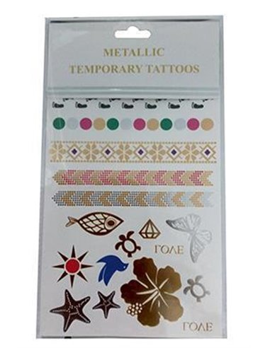 Μεταλλικά τατουάζ "λουλούδι" 20x15εκ.