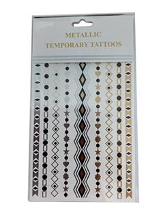 Μεταλλικά τατουάζ "αλυσίδες" 20x15εκ.