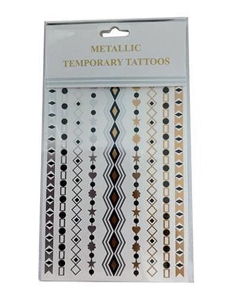 Μεταλλικά τατουάζ "αλυσίδες" 20x15εκ.