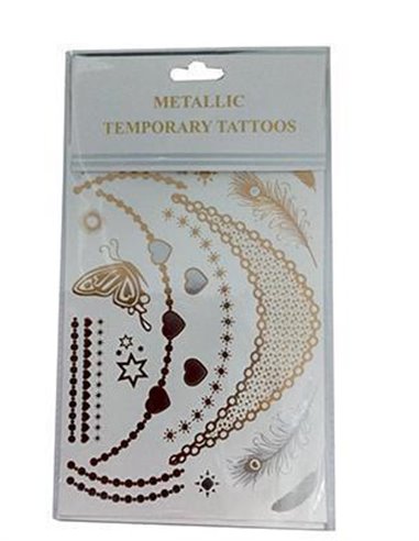 Μεταλλικά τατουάζ "φτερά" 20x15εκ.