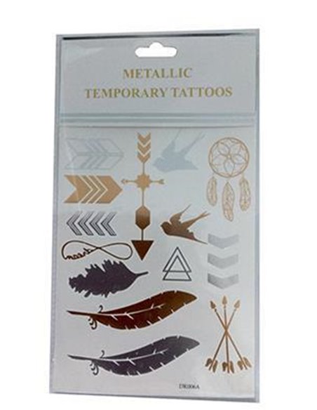 Μεταλλικά τατουάζ "φτερά - βέλη" 20x15εκ.