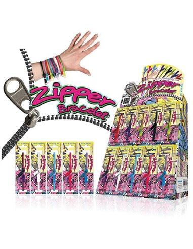 Βραχιόλι με φερμουάρ "Zipper" 19.5εκ. σε 10 χρώματα