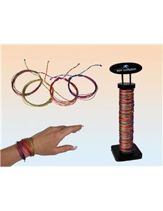 Βραχιολάκια νάυλον 6 χρώματα σε σταντ 144 τεμαχιών