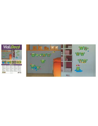 Αυτοκόλλητα τοίχου 30x42εκ. "βατραχάκια"