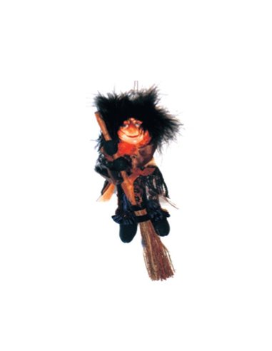 Κούκλα "Μάγισσα με σκούπα" 15εκ.