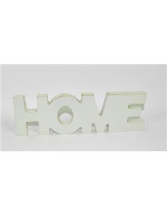 Επιγραφή ξύλινη home λευκή 19x5εκ.