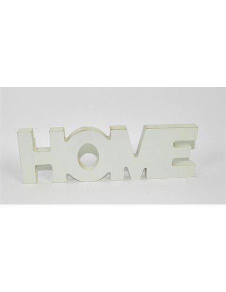 Επιγραφή ξύλινη home λευκή 19x5εκ.