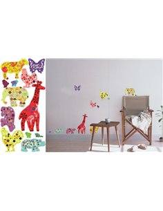 Αυτοκόλλητα τοίχου 30x60εκ "ζωάκια"