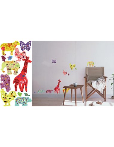 Αυτοκόλλητα τοίχου 30x60εκ "ζωάκια"