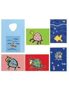 Ευχετ. κάρτες 16,7x11,7εκ. 5 σχέδια κοκτέηλ