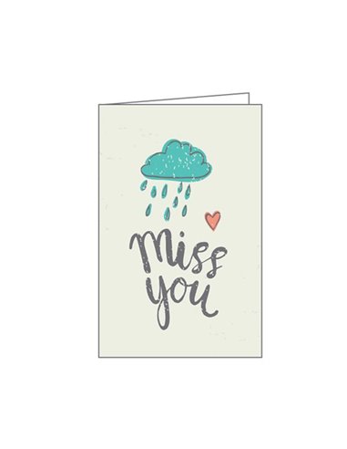 Ευχετήρια κάρτα μου λείπεις 7x10,5εκ.