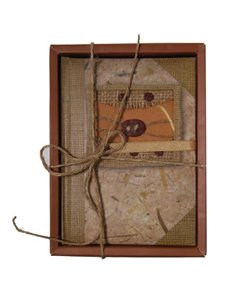 Σημειωματάριο fancy καφέ 19x13εκ.