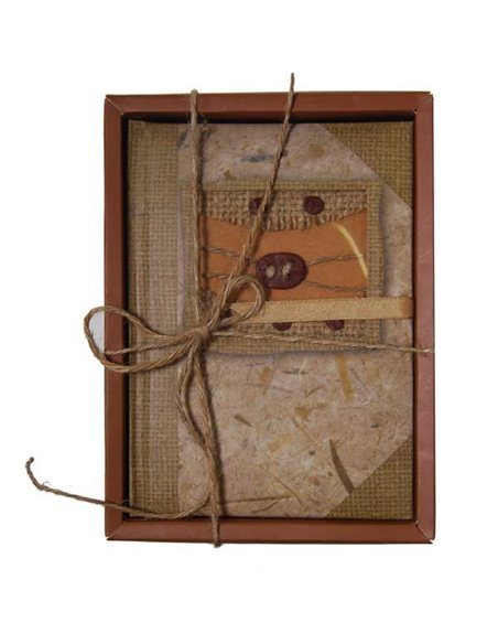 Σημειωματάριο fancy καφέ 19x13εκ.