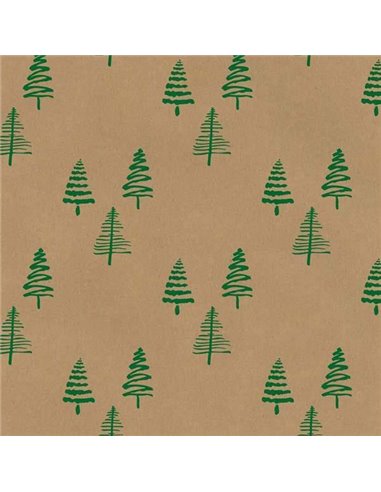 Next χαρτί περιτυλίγματος κραφτ "χριστουγεννιάτικο δέντρο" 20 φύλλα 70x100εκ. 70γρ.