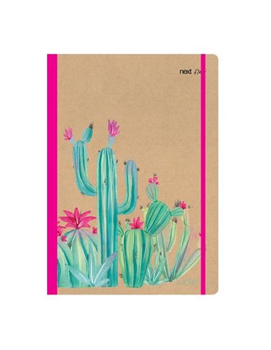 Next trends cactus τετράδιο flexi λάστιχο 17x25εκ. 2θεμ. 80φ.