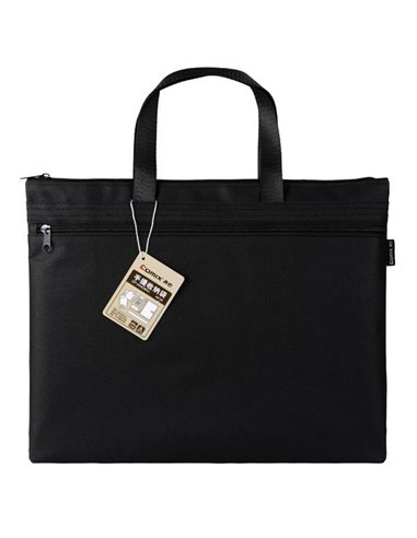 Comix τσάντα εγγράφων, 39x30.5 εκ., μαύρη, με δύο θήκες