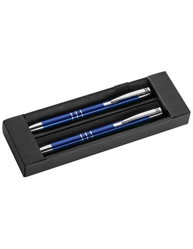 Σετ στυλό - μολύβι μπλε, σε πολυτελή θήκη