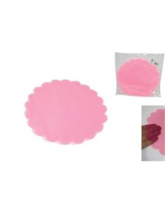 Οργάντζα στρόγγυλη Ø24εκ. ροζ 50τεμ.