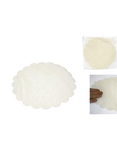 Οργάντζα στρόγγυλη Ø24εκ. εκρού 50τεμ.