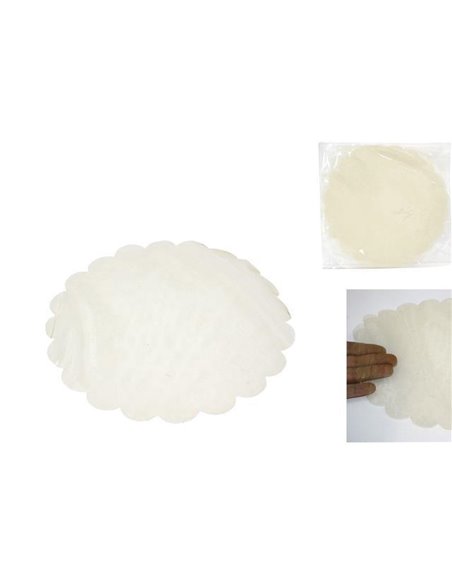 Οργάντζα στρόγγυλη Ø24εκ. εκρού 50τεμ.