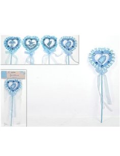 Ραβδάκια διακοσμητικά 35εκ. 4 σχέδια μπλε