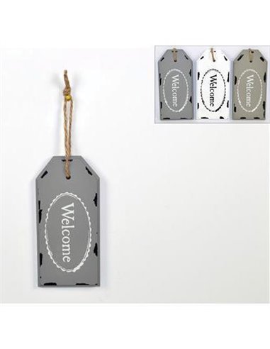 Διακοσμητικό ξύλινο welcome 15x7.5εκ. 3 χρώματα