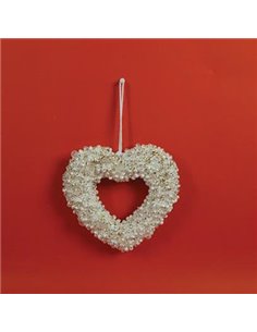 Καρδιά από φελιζόλ με γκλίτερ 20εκ.