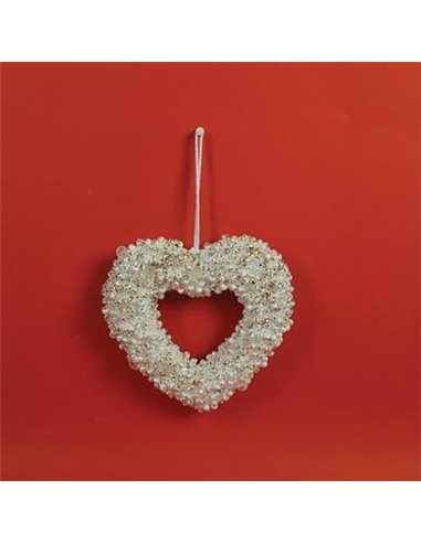 Καρδιά από φελιζόλ με γκλίτερ 20εκ.