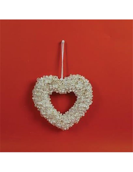 Καρδιά από φελιζόλ με γκλίτερ 20εκ.