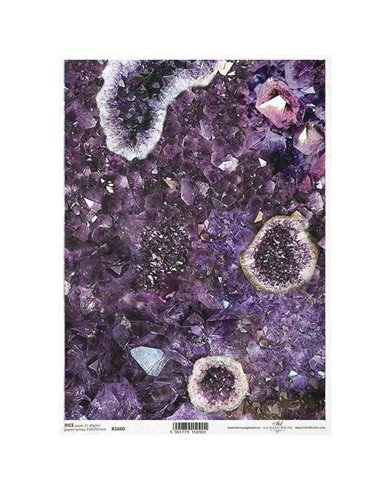 Ριζόχαρτο "precious stones purple 1" 21x29.7εκ.   (ITD-R1660)
