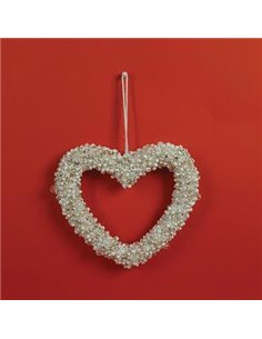 Καρδιά από φελιζόλ με γκλίτερ 24εκ.