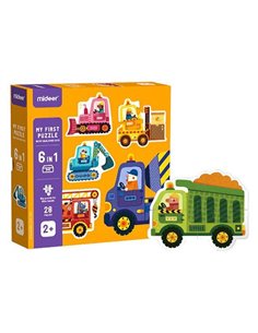 Mideer παζλ My first puzzle series 6 σε 1 "Building Site" 28τμχ