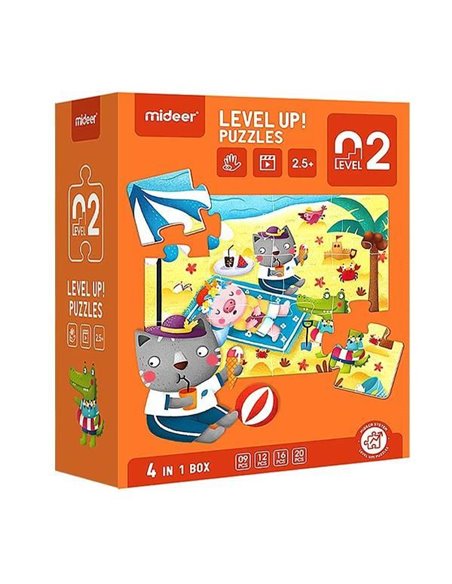 Mideer παζλ 4 σε1 - Level Up 2 "Seasons" 9,12,16 - 20τμχ