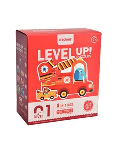 Mideer παζλ 8 σε1 - Level Up 1 "Traffic" 2,3,4,5 - 6 τμχ