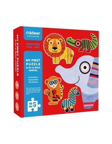 Mideer παζλ My first puzzle series 6 σε 1 "Animals" 25τμχ